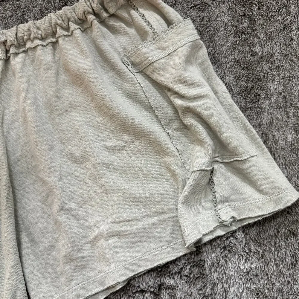 Free People Linen Shorts Women's Medium Light Green